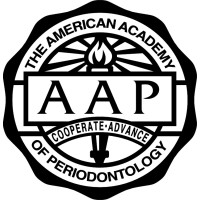 American Academy of Periodontology membership badge for The Lewisville Dentist